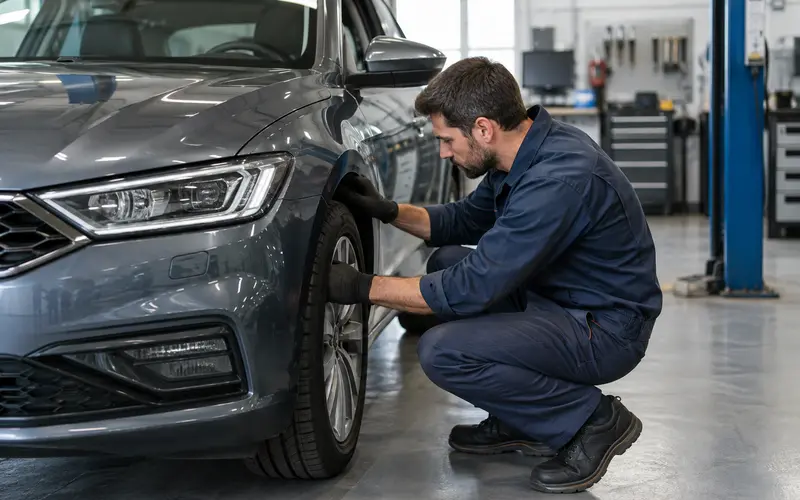 Direksiyon titremesi için kontrol edilen araç